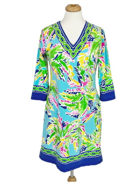 Barbara Erickson multicolour tropical dress